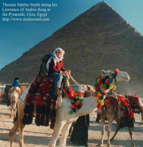 aaaa - Tom on Camel at Pyramids