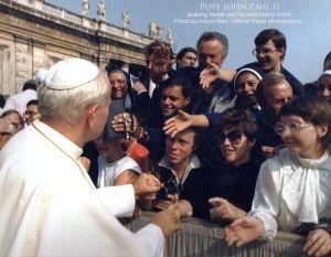 ITALY VATICAN 1- MH - Pope John Paul shakes hands with Tom Smith