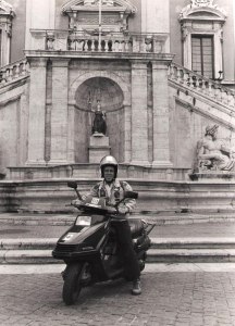 ROME - Tom and Melawend on Campidoglio piazza