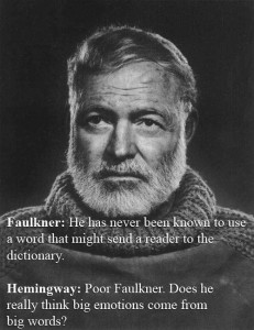 Hemingway on Falkner - big words